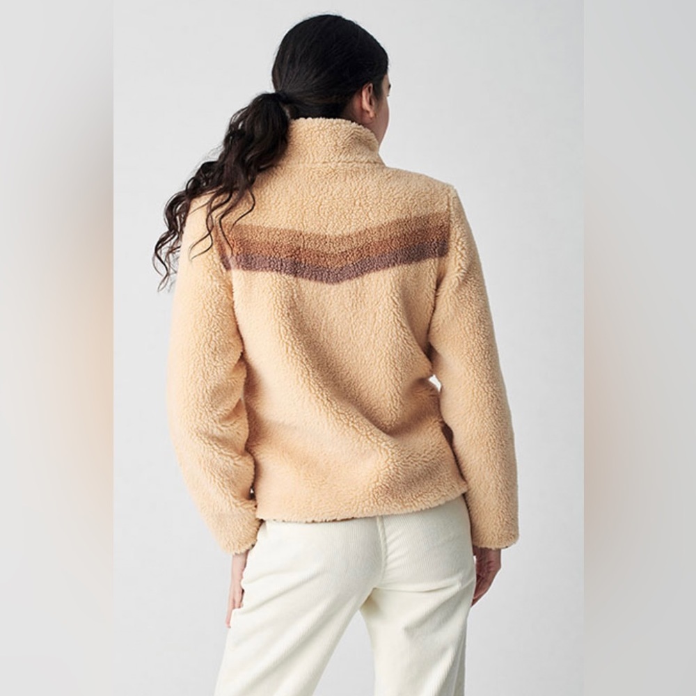 Faherty Après Dream Fleece Zip Jacket Tahoe Brown - Picture 2 of 4